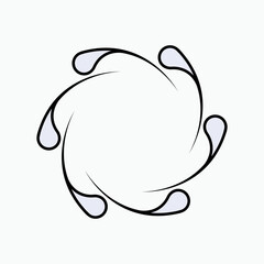 Swirl Icon. Hurricane, Cyclone. Typhoon, Circle Symbol - Vector Logo Template. 