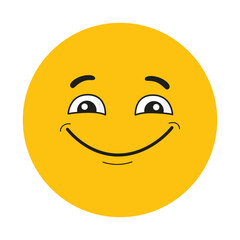 happy smiley face. Be Happy banner.