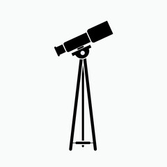 Telescope Icon. Binocular Symbol - Vector.      