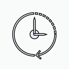 Time Passage Icon. Part, Section Symbol.