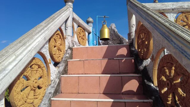 Observation deck in the temple of the Cave Tiger on the top of the mountain