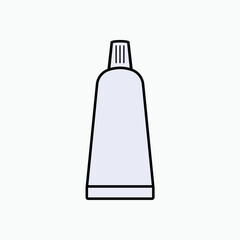 Toothpaste Icon. Teeth Care Symbol - Vector.    
