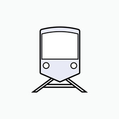 Train Icon. Mass Transportation Symbol - Vector Logo Template.