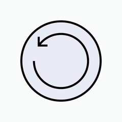 Undo Icon. Reset, Reverse Symbol - Vector.