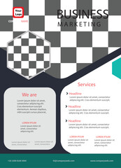 Vector digital marketing corporate modern business flyer design template