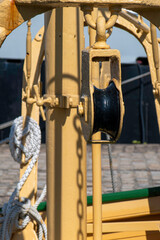 poulie sur un bateau de pêche