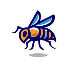 bee line icon logo vector design, modern logo pictogram design of hornet bee stinger