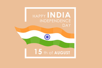 Obraz premium Happy Independence Day in India Holiday Poster, greeting card, banner