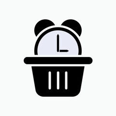 Waste Time Icon. Bad Times Management Symbol  - Vector.