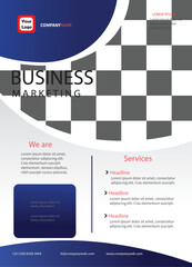 Vector mosaic business flyer template