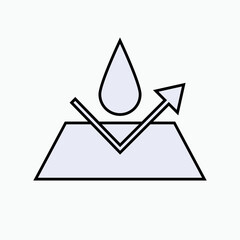 Waterproof Icon. Watertight Symbol - Vector. 