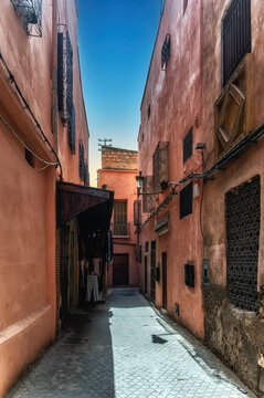 Typical corridor in the streets of Marrakech