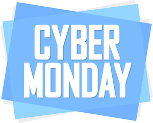 Cyber Monday Sale, discount bubble banner on transparent background.  PNG illustration 