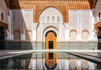 The Ben Youssef Medersa is an Islamic college in Marrakesh, Morocco, it is the largest Medrasa in...