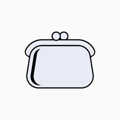 Woman Wallet Icon. Saving Cash Symbol.      