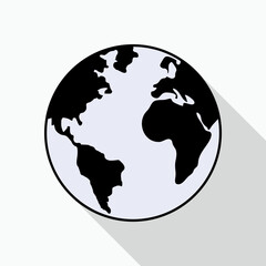 World Icon. Globe, Earth Symbol - Vector. 