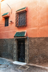 Fototapeta na wymiar The streets of old medina, Marrakech, Morocco