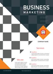 Vector corporate business flyer design digital marketing agency premium vector