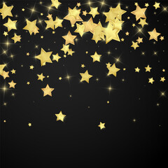 Magic stars vector overlay.  Gold stars scattered