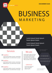 Vector simple modern corporate business flyer design template