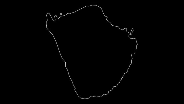 Ata division map of Tonga outline animation