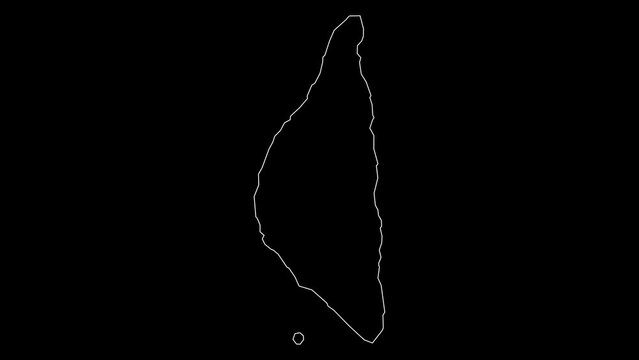 Eua division map of Tonga outline animation