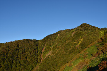 Fototapeta na wymiar Climbing Mount Nantai, Tochigi, Japan