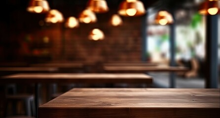 This stunning coffee shop photograph featuring a cozy shelf and table setup, perfect for a cafe or restaurant decor. The bokeh effect in the background adds a touch of magic to the scene