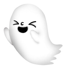 Cute ghost cartoon character