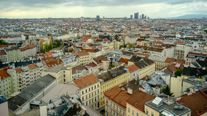 Fototapeta na wymiar aerial view of the city, vienna