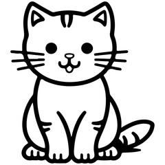Line Art Cat
