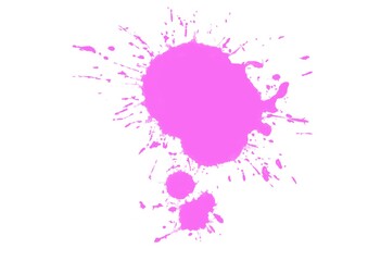 アイコンやマークなどに使用できるピンクの絵具のしぶき