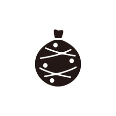 Water balloon yo-yo icon.Flat silhouette version.