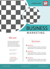 Vector brand identity stationery design. modern style company flyer design template in yellow