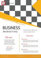Vector corporate business flyer design digital marketing agency premium vector