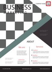 Vector business flyer print template