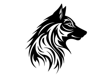 Wolf als Tribal Tattoo Kunst