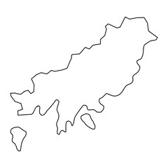 Busan map, metropolitan city of South Korea. Vector illustration.