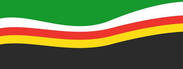 Minimalist wallpaper background with black, green, red, and yellow colors.