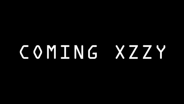 Coming soon random effect reveal text animation perfect for gathering, event, promotion, movie trailer, video advertising.