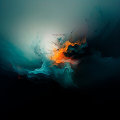 professional background with colored smoke.Orange and blue. High quality illustration