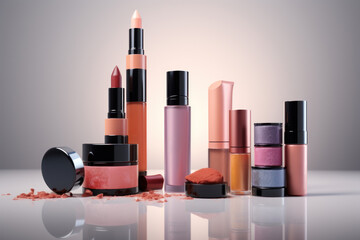 Professional make up products. AI generated