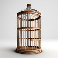 birdcage isolated on white
