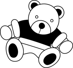 Teddy Bear icon hand drawn design elements for decoration.