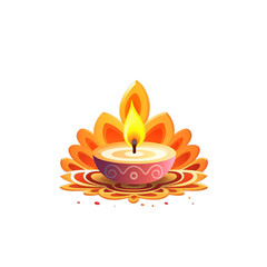 Happy Diwali, Diya lamp, Transparent backgroumd, PNG, Generative ai