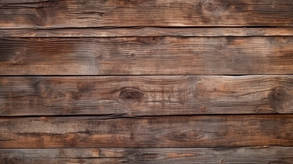 Fototapeta na wymiar A weathered wooden wall with added support and reinforcement, resembling a distressed 1800s style abstract background. Generative AI