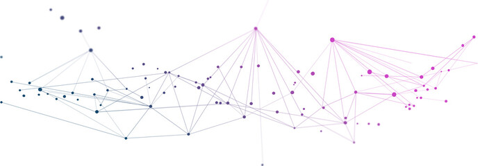 Abstract High Technology Connection Futuristic Lines on Dark Blue and Pink Background