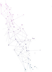 Abstract High Technology Connection Futuristic Lines on Dark Blue and Pink Background