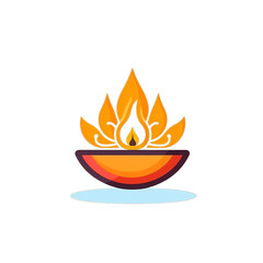 Happy Diwali, Diya lamp, Transparent backgroumd, PNG, Generative ai