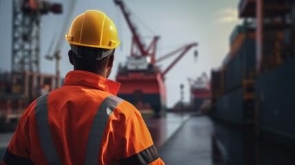 port worker at the harbor